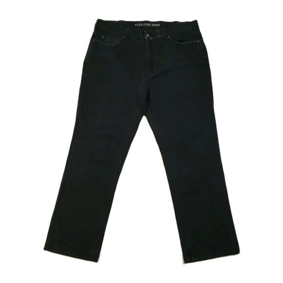 Duluth Trading Mens 40x32 Flex Firehose Jeans Black Denim Pants Relaxed Fit Work - Picture 1 of 13